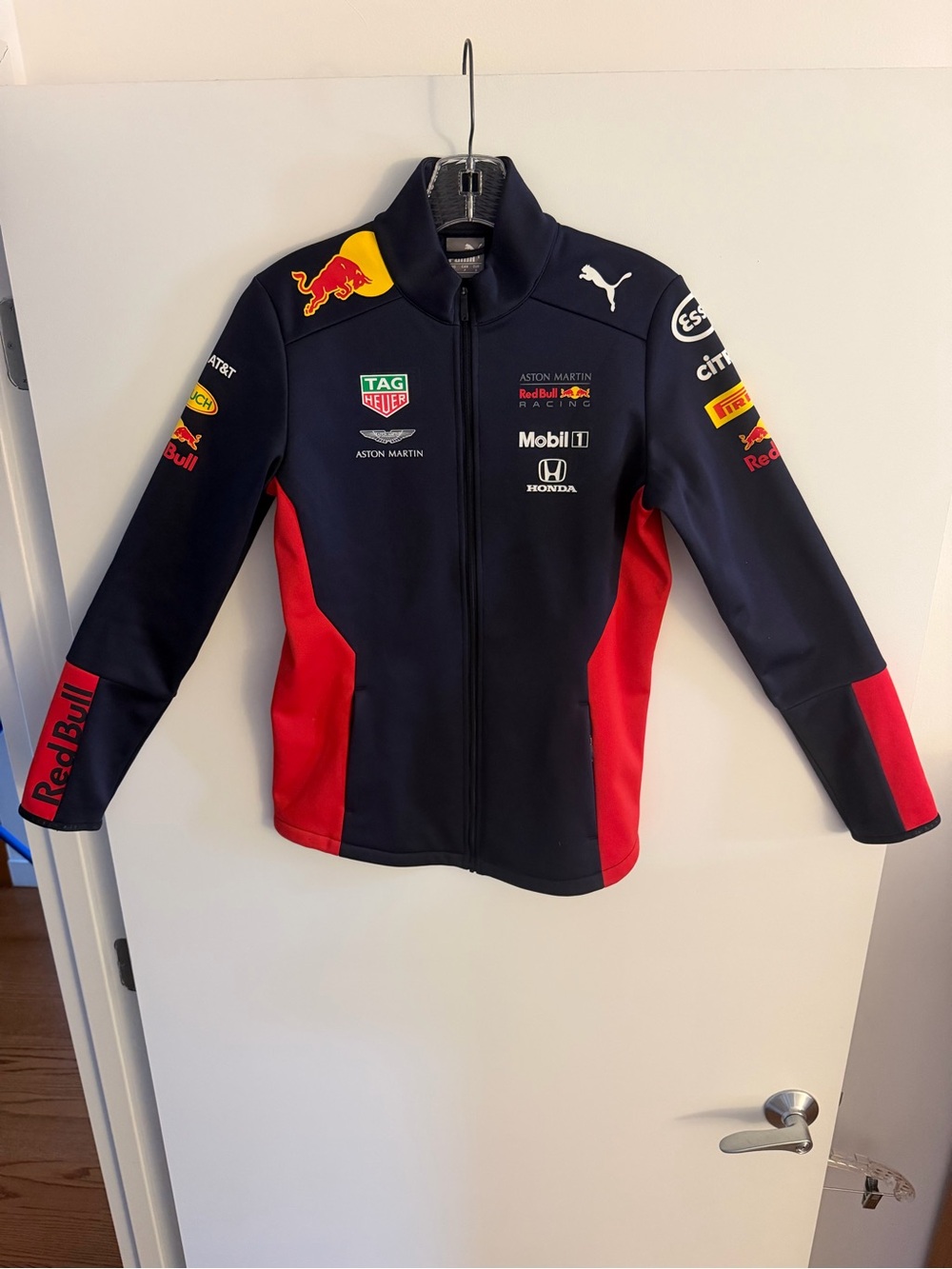 Puma Women's Navy and Red Racing Team Jacket